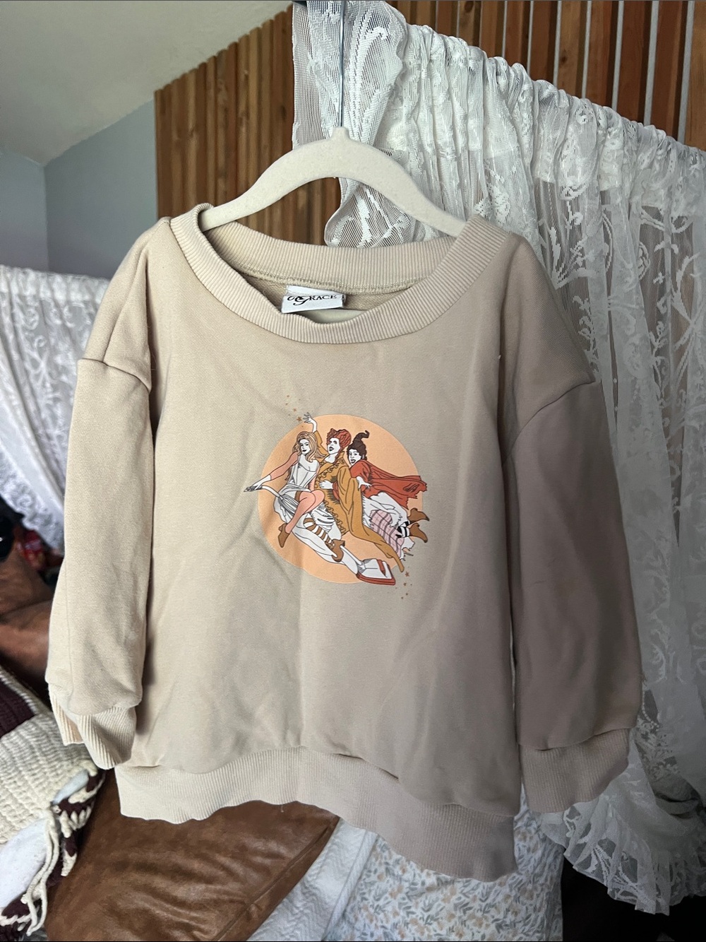 Kids Beige Hocus Pocus Sweatshirt - Neutral Crewneck Top